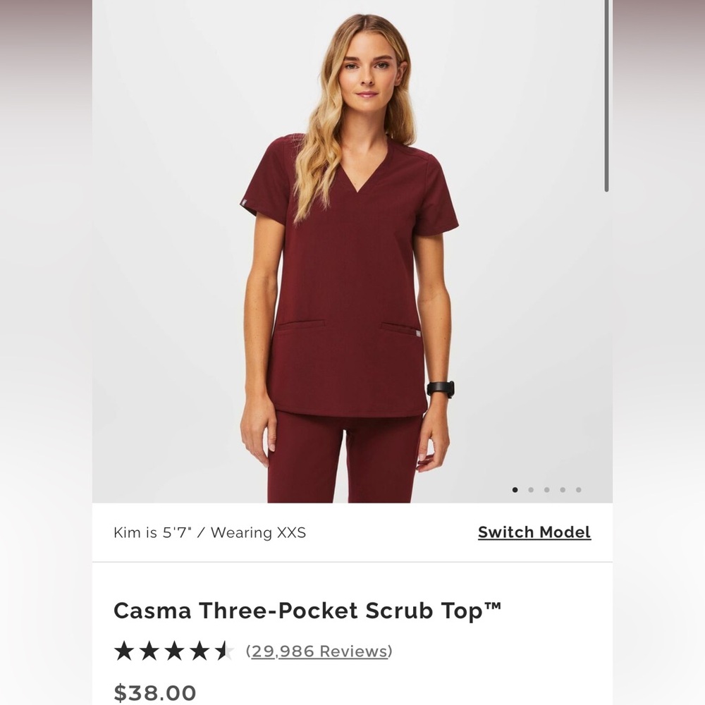 Figs Scrub Top S